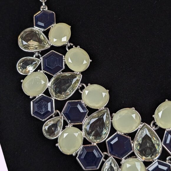 Talbots Blue & Yellow Stone Statement Necklace - Picture 3 of 7